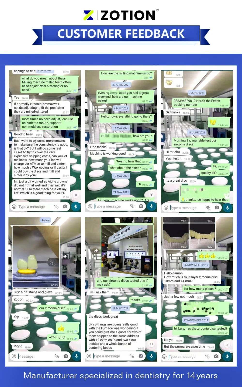 Veneer Teeth Cad Cam dental Zirconia Block CUSTOMER feedback