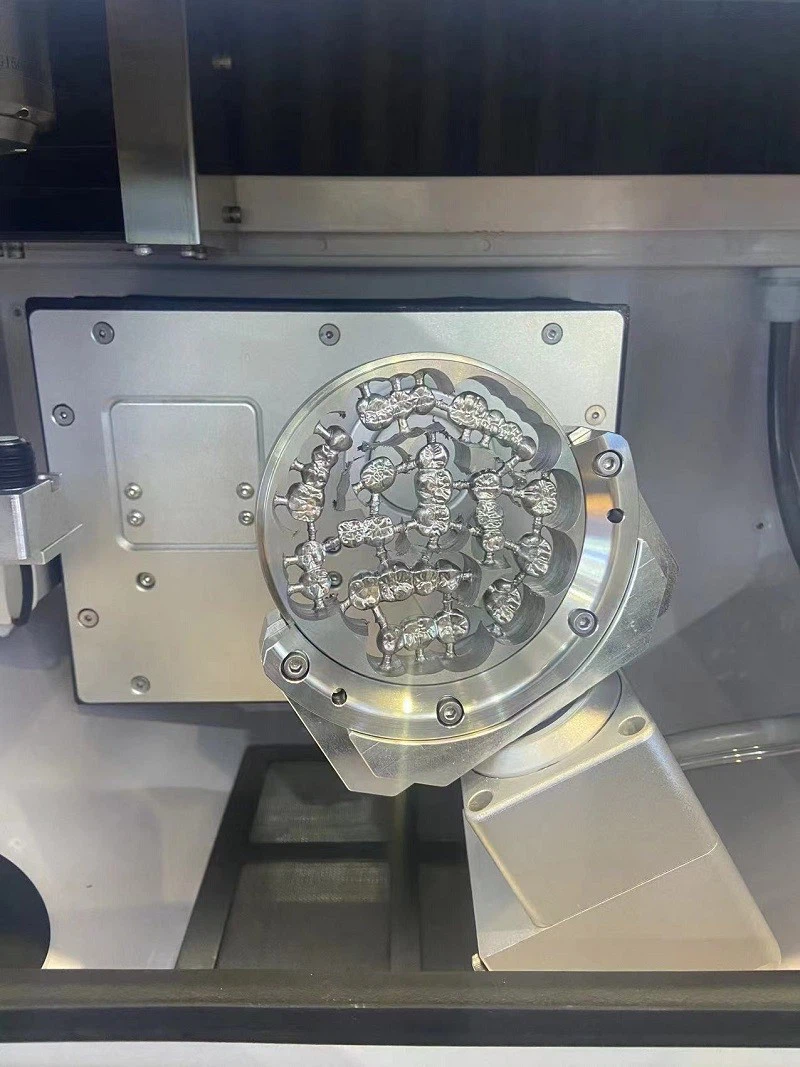 CNC Dental Crown Bridge Milling Device 5 Axis Wet Milling Machine For Denture Materials