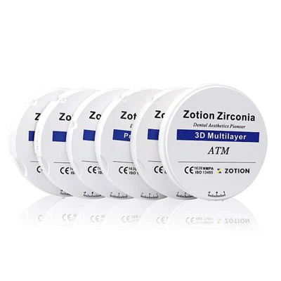 Cakram zirkonia anterior 3D Gigi Posterior Bahan Baku zirkonia kosong Blok Zirkonia Multilapis