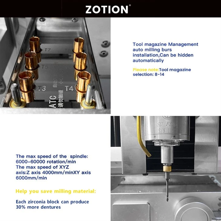 CE Certificate CAD CAM Dental Milling Machine